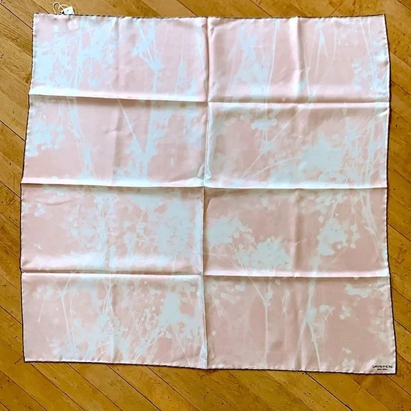 Lafayette 148 NY Shadow Print Silk Twill Scarf - Bluff Pink Multi, 35” - NWT - Picture 3 of 6